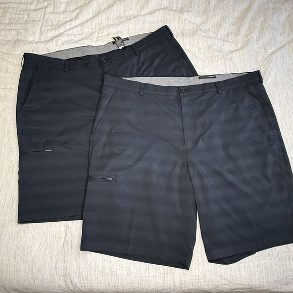 Set of two Greg Norman Men’s Shorts Size 42 Performance Cargo Golf Charcoal Gray - Picture 1 of 16